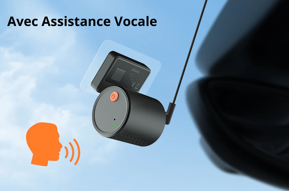 Dashcam KAWA Mini 3 – Caméra Voiture 2K avec Wi-Fi, Vision Nocturne & Commande Vocale